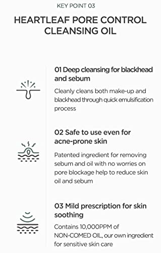 Anua Heartleaf Pore Control Cleansing Oil Oil Cleanser and Makeup Remover with Moisturising Effect 200 Ml