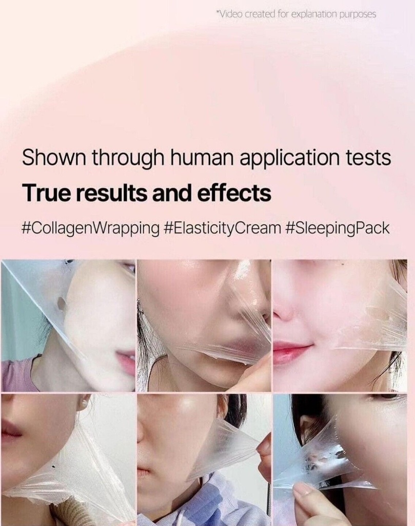 MEDICUBE Collagen Wrapping Mask 2.53 Oz / 75ml Renewal Night Care Mask Cream~