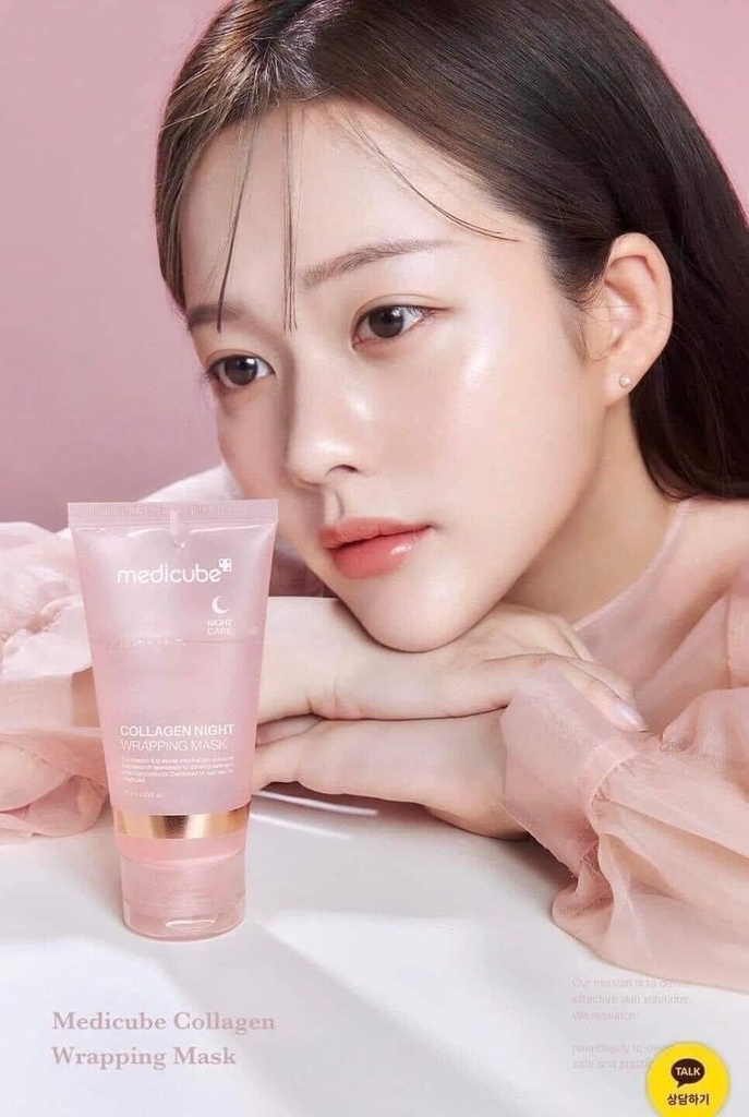 MEDICUBE Collagen Wrapping Mask 2.53 Oz / 75ml Renewal Night Care Mask Cream~