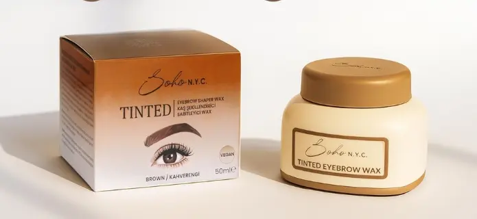 Soho Eyebrow Wax for Fixing, Shaping, and Adding Volume - Brown