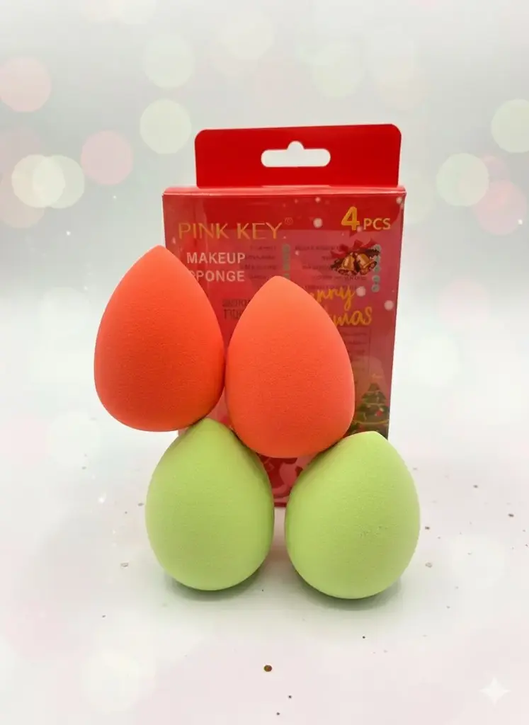 PINK KEY MAKEUP SPONGE - 4PCS