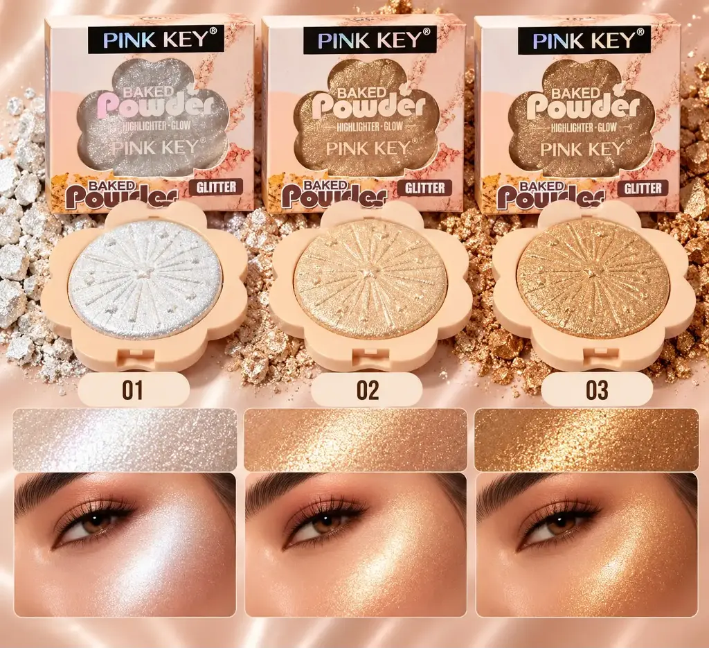 PINK KEY BAKE POWDER HIGHLIGHTER YM3031