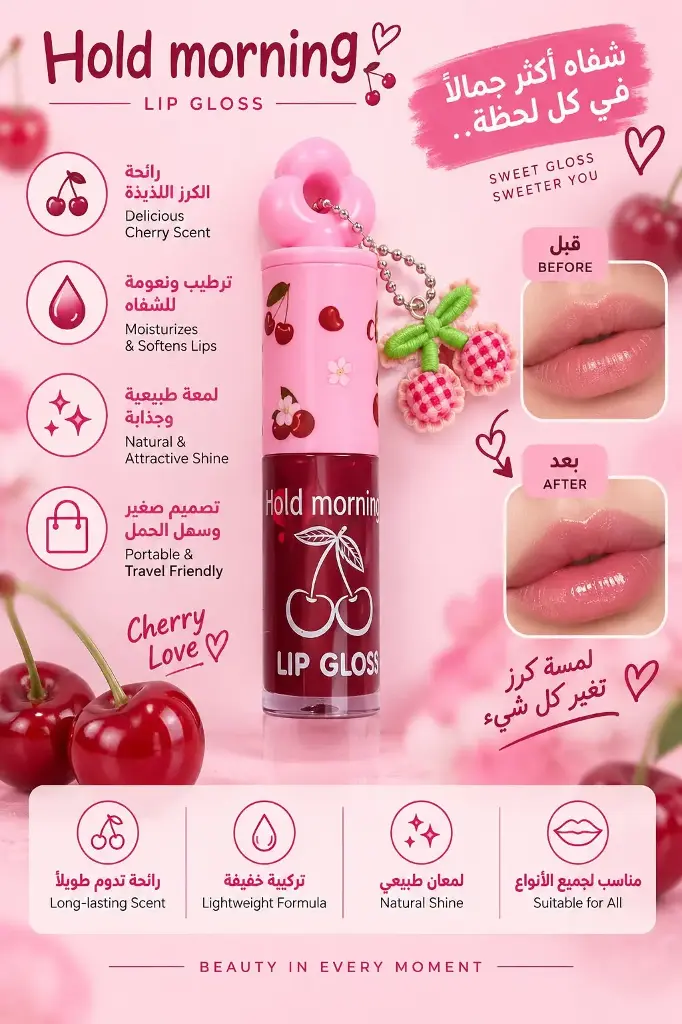 HOLD MORNING SWEET CHERRY LIP GLOSS 