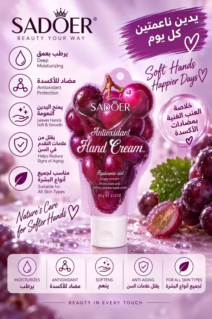 SADOER GRAPE HYALURONIC HAND CREAM