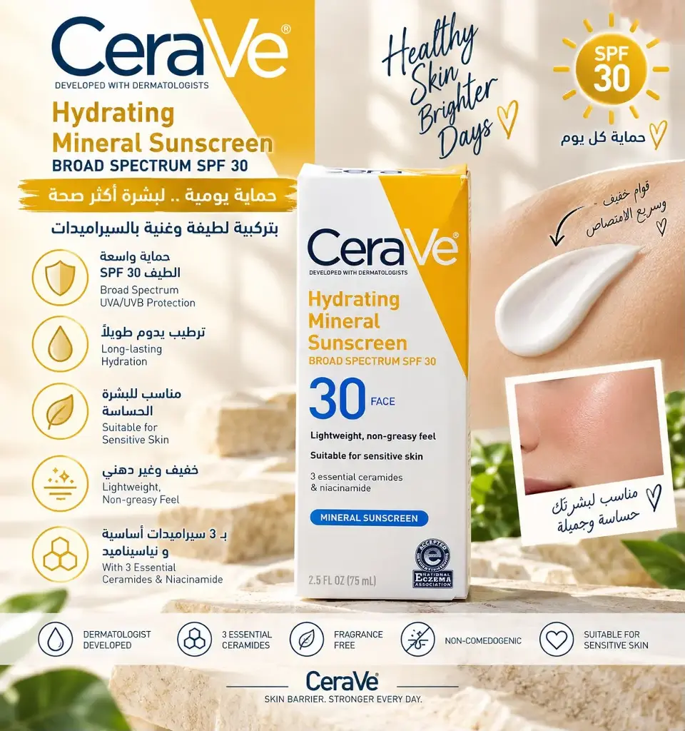 CERAVE HYDRATING MINERAL SUNCREEN