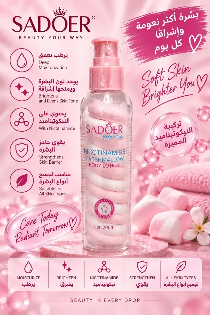 SADOER NICOTINAMIDE MASHMALLOW BODY LOTION