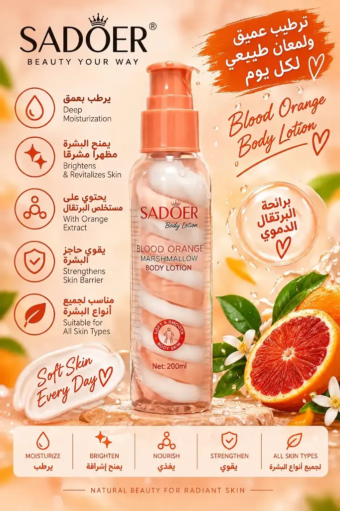 SADOER BLOOD ORANGE MARSHMALLOW BODY LOTION