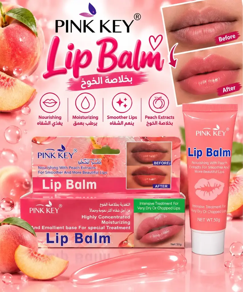PINK KEY LIP BALM PEACH PK4305