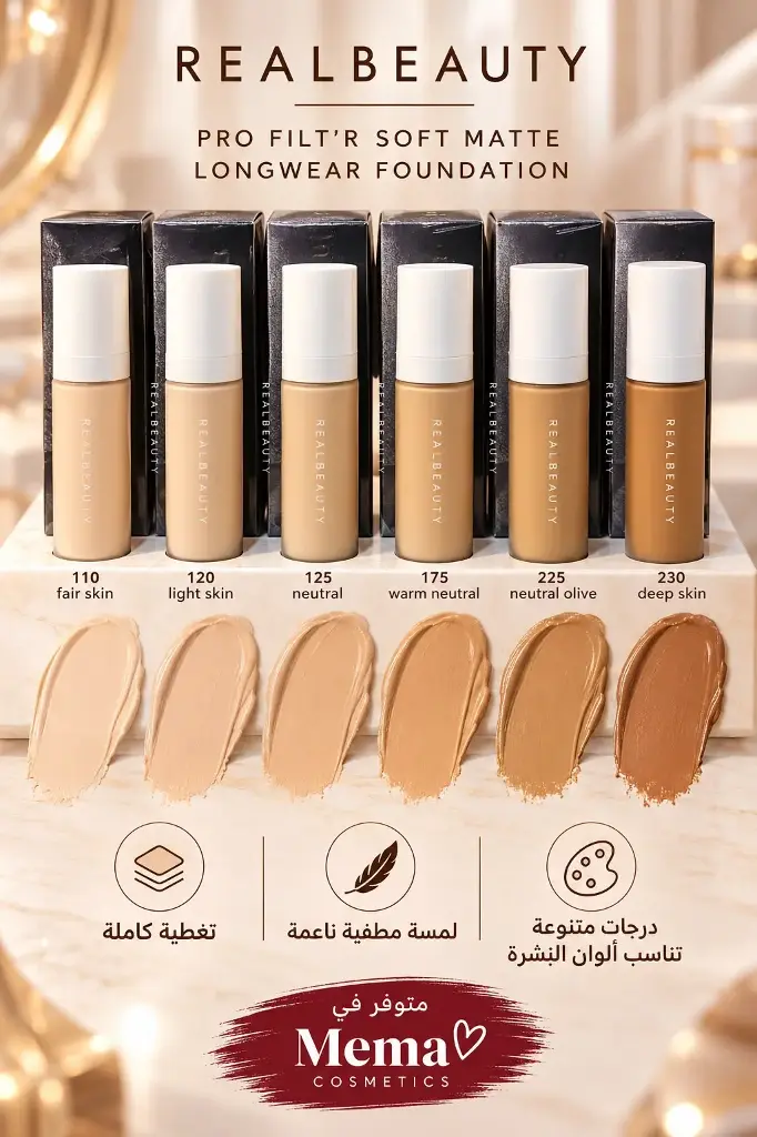 REALBEAUTY PRO FILTER SOFT MATTE LONGWEAR FOUNDATION