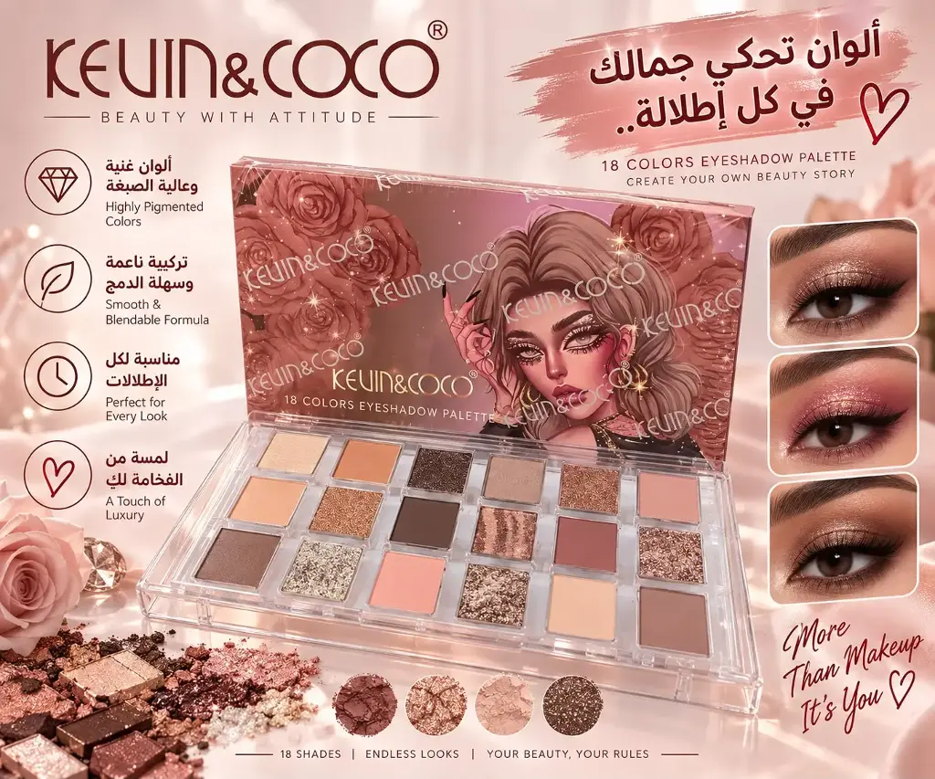 KEVIN & COCO 18 COLORS EYESHADOW