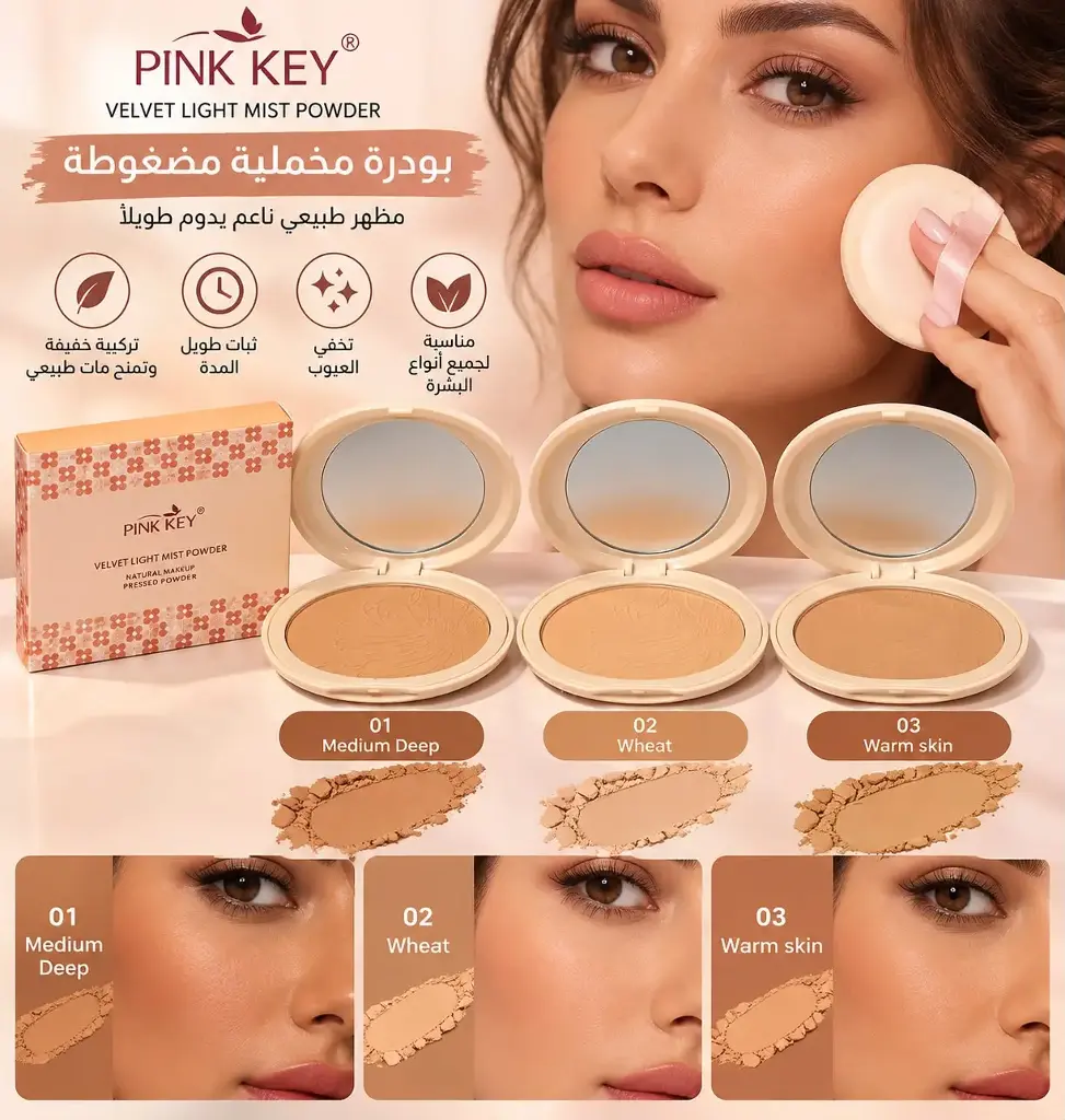 PINK KEY VELVET LIGHT MIST POWDER PK7846A