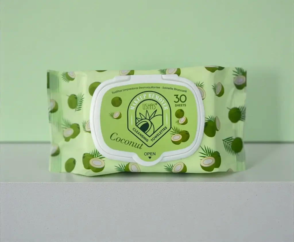 USHAS MAKEUP REMOVER WIPES WITH COCOUNT 