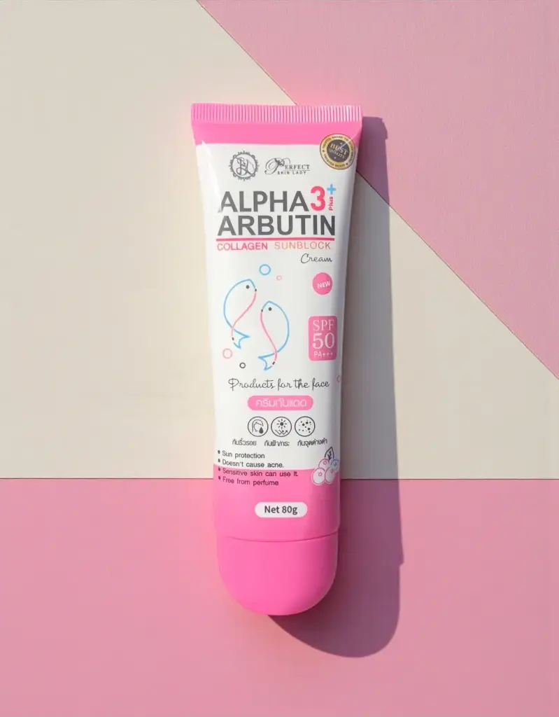 ALPHA ABRUTIN COLLAGEN SUNSCREEN/SNAIL WHITE GLUTA COLLAGEN
