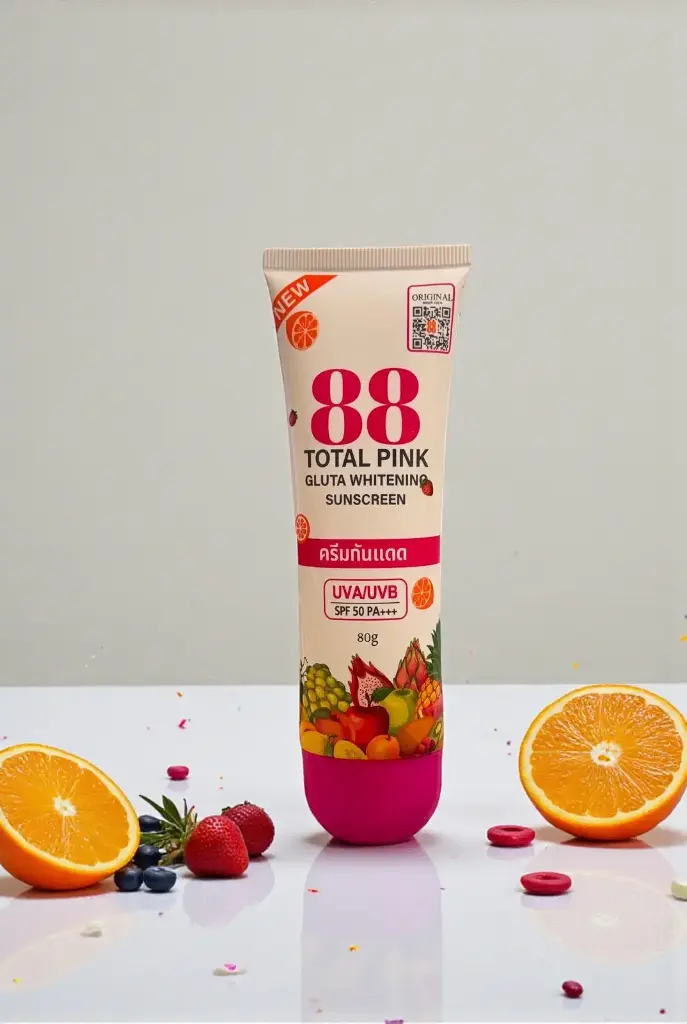 88 TOTAL PINK CLUTA WHITENING SUNACREEN 50PA+++