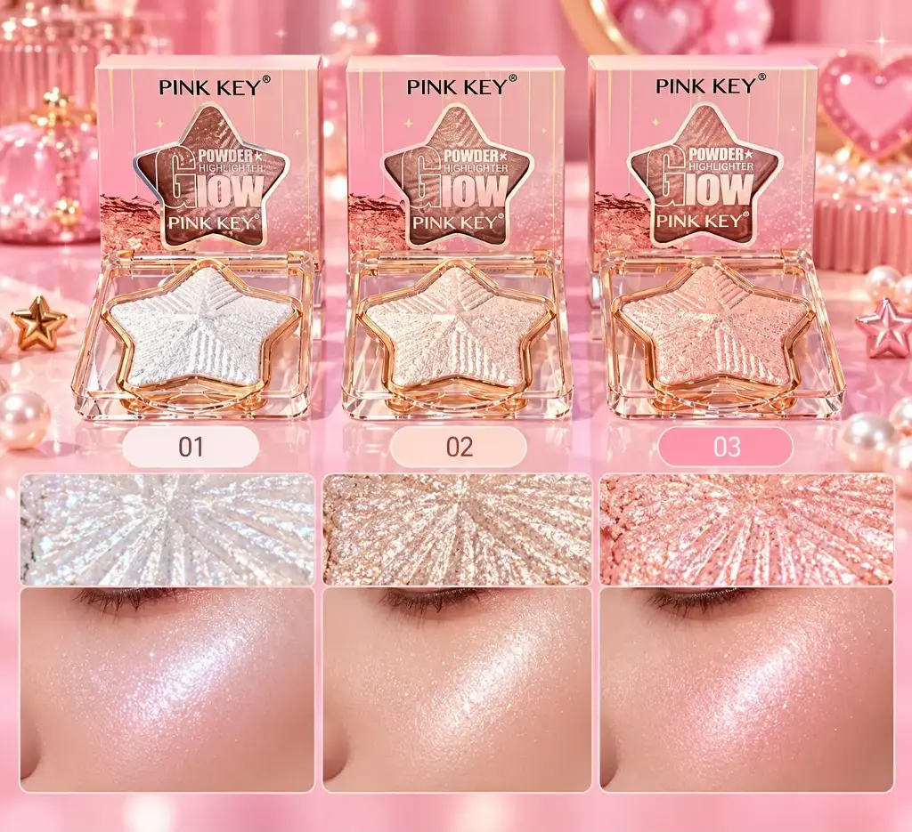 PINK KEY  POWDER HIGHLIGHTER GLOW YM3011