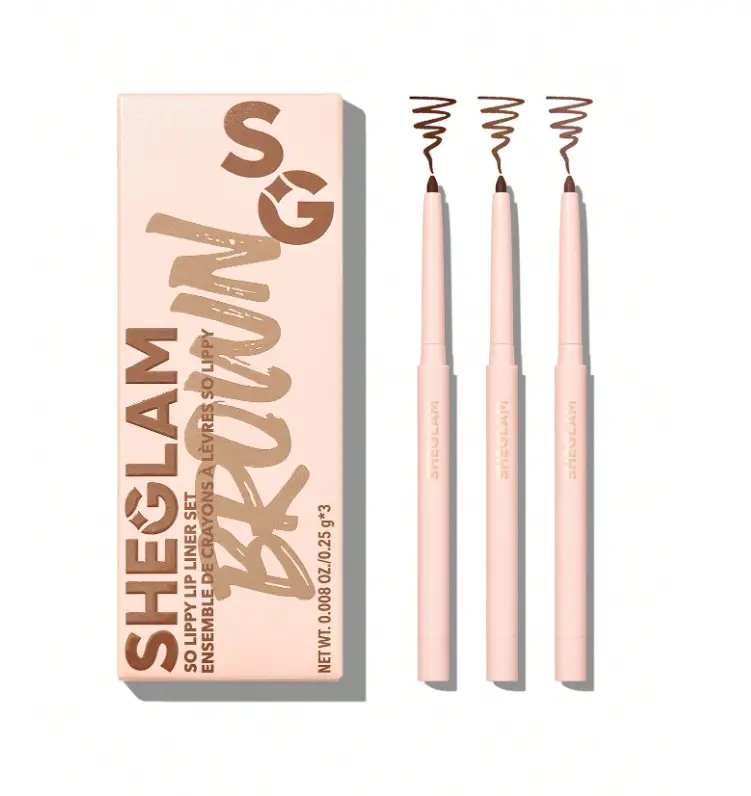 SHE GLAM SO LIPPY LIP LINER SET -BROWN