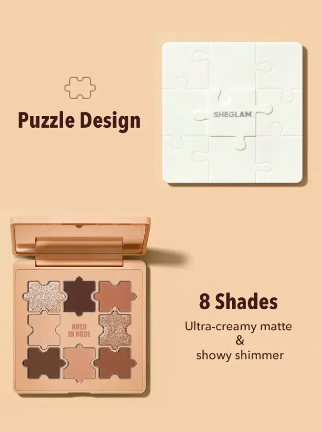 SHEGLAM JAZY JIGSAE EYESHADOW PALETTE- HUDE IN NUDE