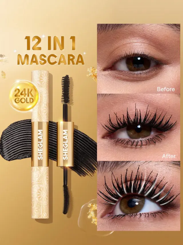 SHEGLAM ALL-IN-ONE 24K MULTI-EFFECT MASCARA -WATERPROOF BLACK